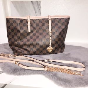 MK checkered laptop bag Large w/ padded interior